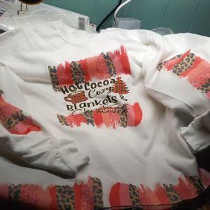 Hot Coco & Warm Blankets  wide bottem Sweatshirt,